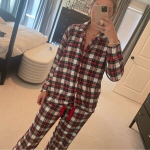 J Crew Flannel Long Sleeve Pants Pajama Set